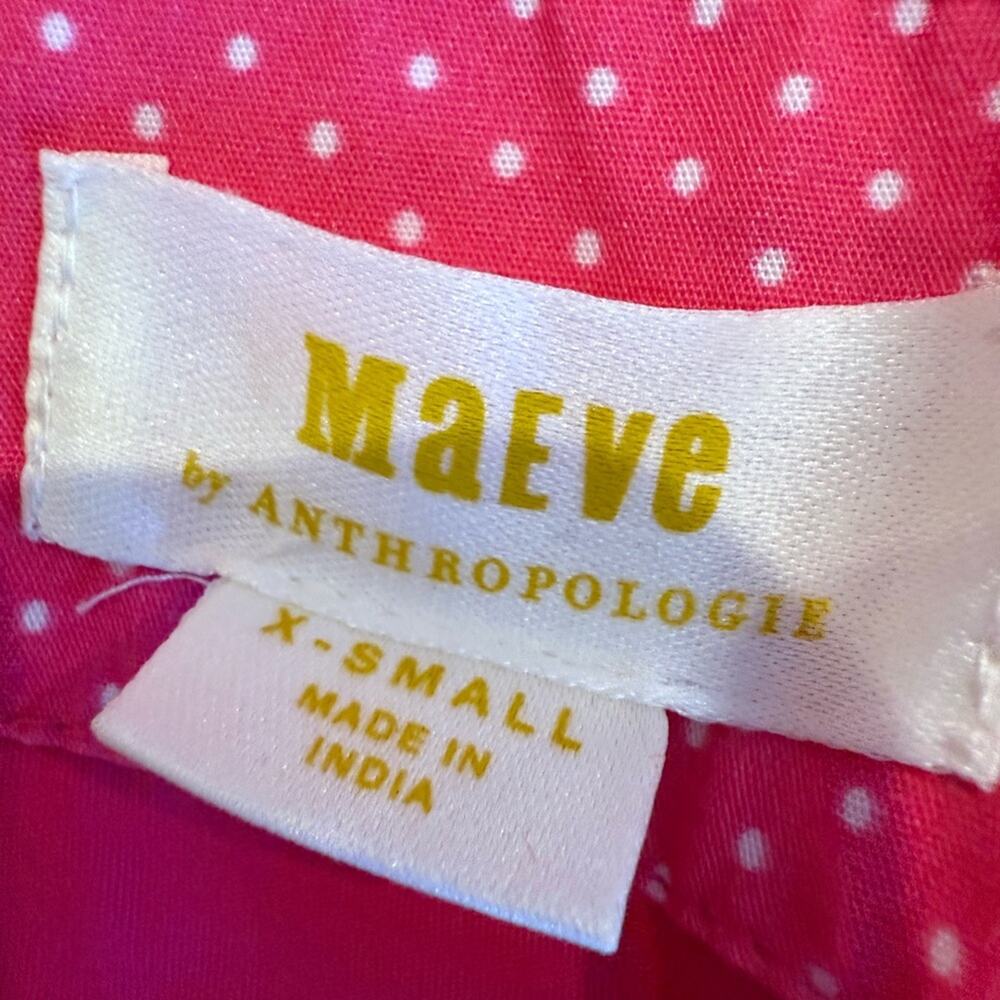 Maeve by Anthropologie Button Down Hot Pink Longsleeve Size XS Oversized - Picture 5 of 9